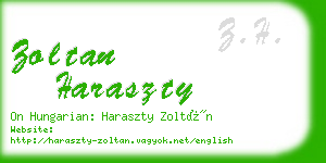 zoltan haraszty business card